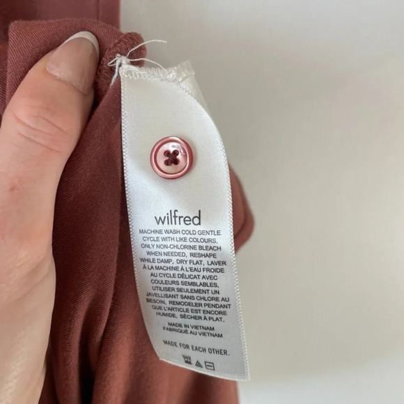 Aritzia Wilfred Short Sleeve Jersey Cinched Visit Dress Sz Small - Picture 6 of 7